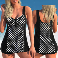Women's Printed Swim Dress and Shorts 2 PC Tankini Set - KaleaBoutique.com