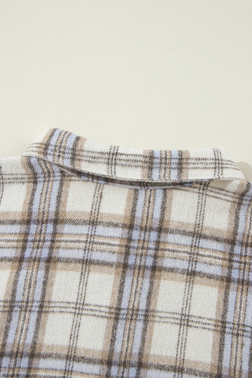 KaleaBoutique White Plaid Print Tunic Plus Size Shacket with Slits - KaleaBoutique.com