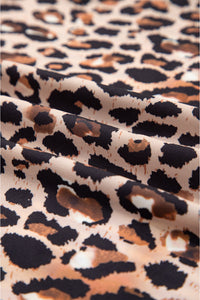 KaleaBoutique Stylish Striped Leopard Print Patchwork Button Up Womens Shirt - KaleaBoutique.com