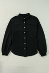KaleaBoutique Waffle Knit Patchwork Buttoned Oversized Shacket - KaleaBoutique.com