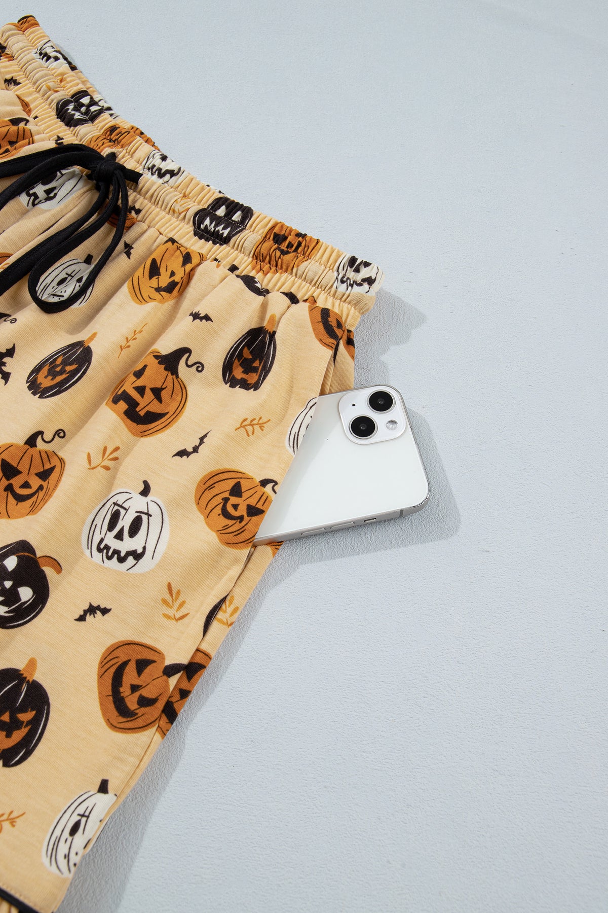 KaleaBoutique Stylish Long Sleeve Ruffle Pumpkin Face Print Two Piece Lounge Set - KaleaBoutique.com