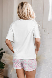 KaleaBoutique Stylish Bow Knot Print Loose Fit Two Piece Casual Lounge Set - KaleaBoutique.com