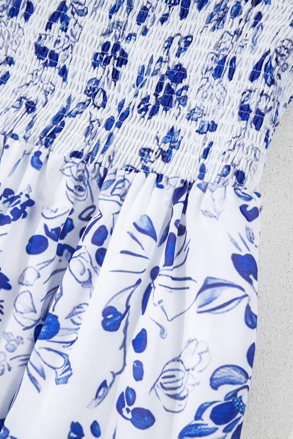 KaleaBoutique Stylish Floral Print Square Neck Bubble Sleeve High Waist Maxi Dress - KaleaBoutique.com