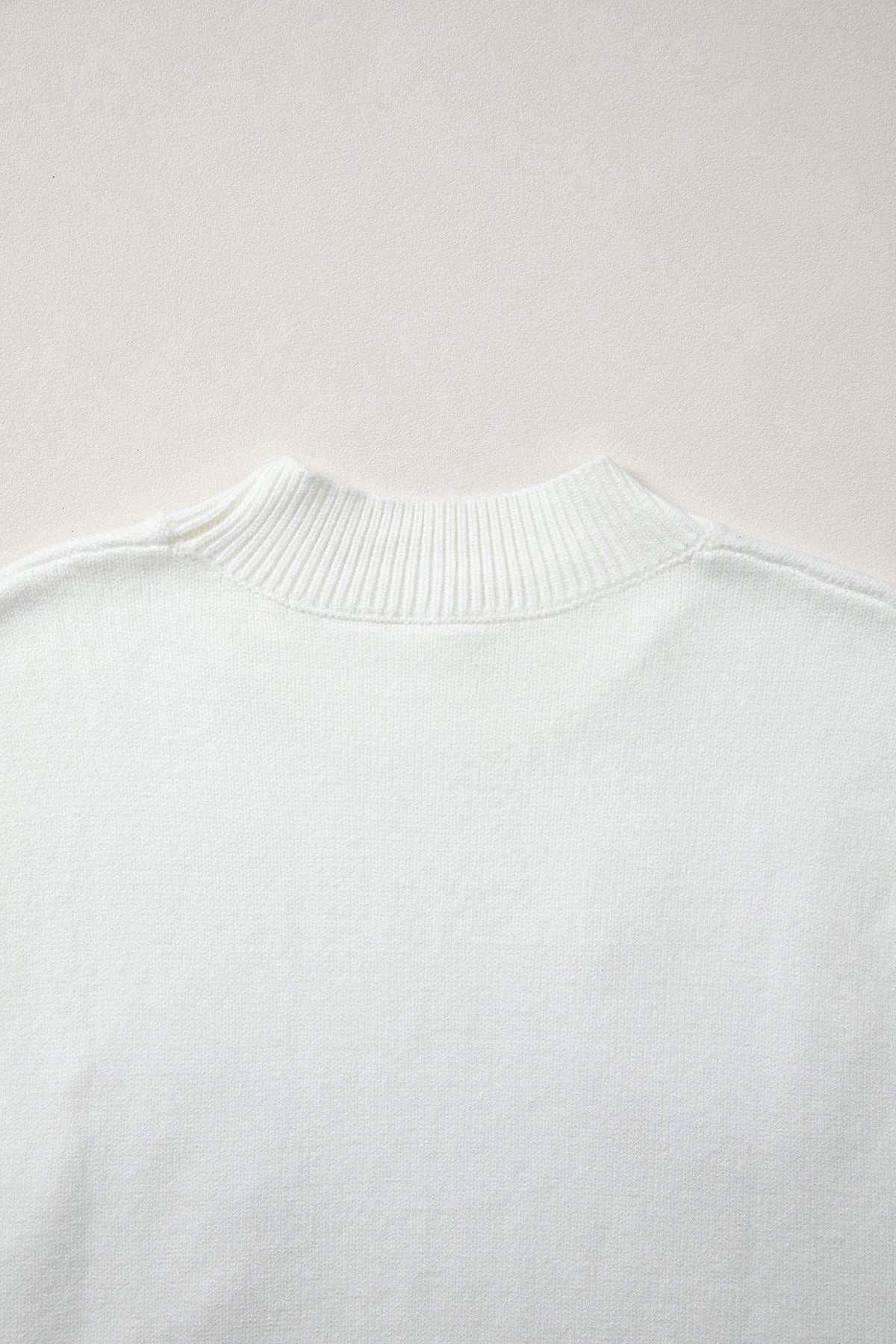 KaleaBoutique Stylish Corded Horseshoes Ribbed Trim Mock Neck Short Sleeve Sweater - KaleaBoutique.com