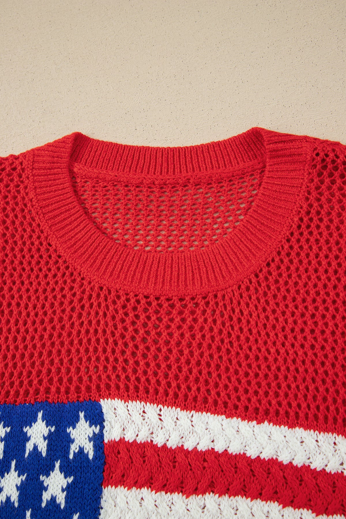 KaleaBoutique Stylish Flag Graphic Short Sleeve Sweater Top - KaleaBoutique.com