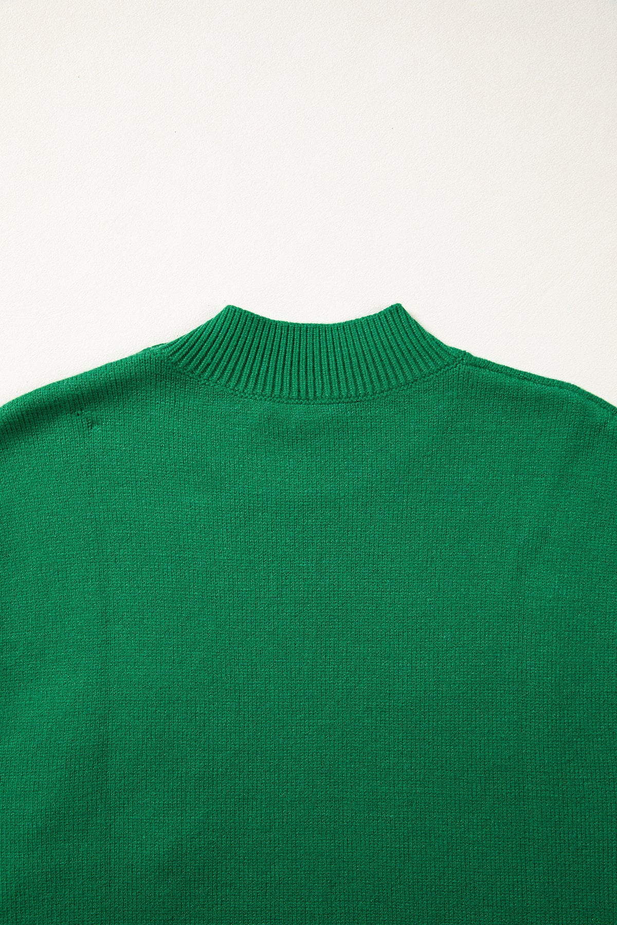 KaleaBoutique Comfortable Corded Horseshoes Ribbed Trim Mock Neck Short Sleeve Sweater - KaleaBoutique.com