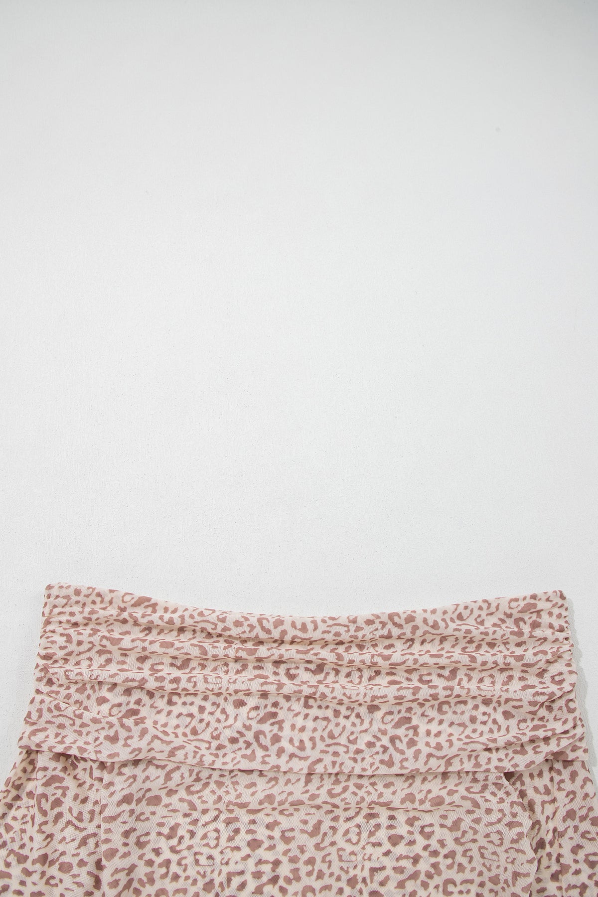 KaleaBoutique Stylish Leopard Print Foldover Off Shoulder Long Sleeve Mesh Top - KaleaBoutique.com