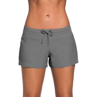 Women's Low-Rise Tie-Front Swim Shorts With Built-In Briefs - KaleaBoutique.com