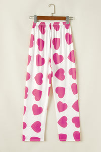 KaleaBoutique Comfortable Ruffled Tank Top And Heart Print Pants Lounge Set - KaleaBoutique.com