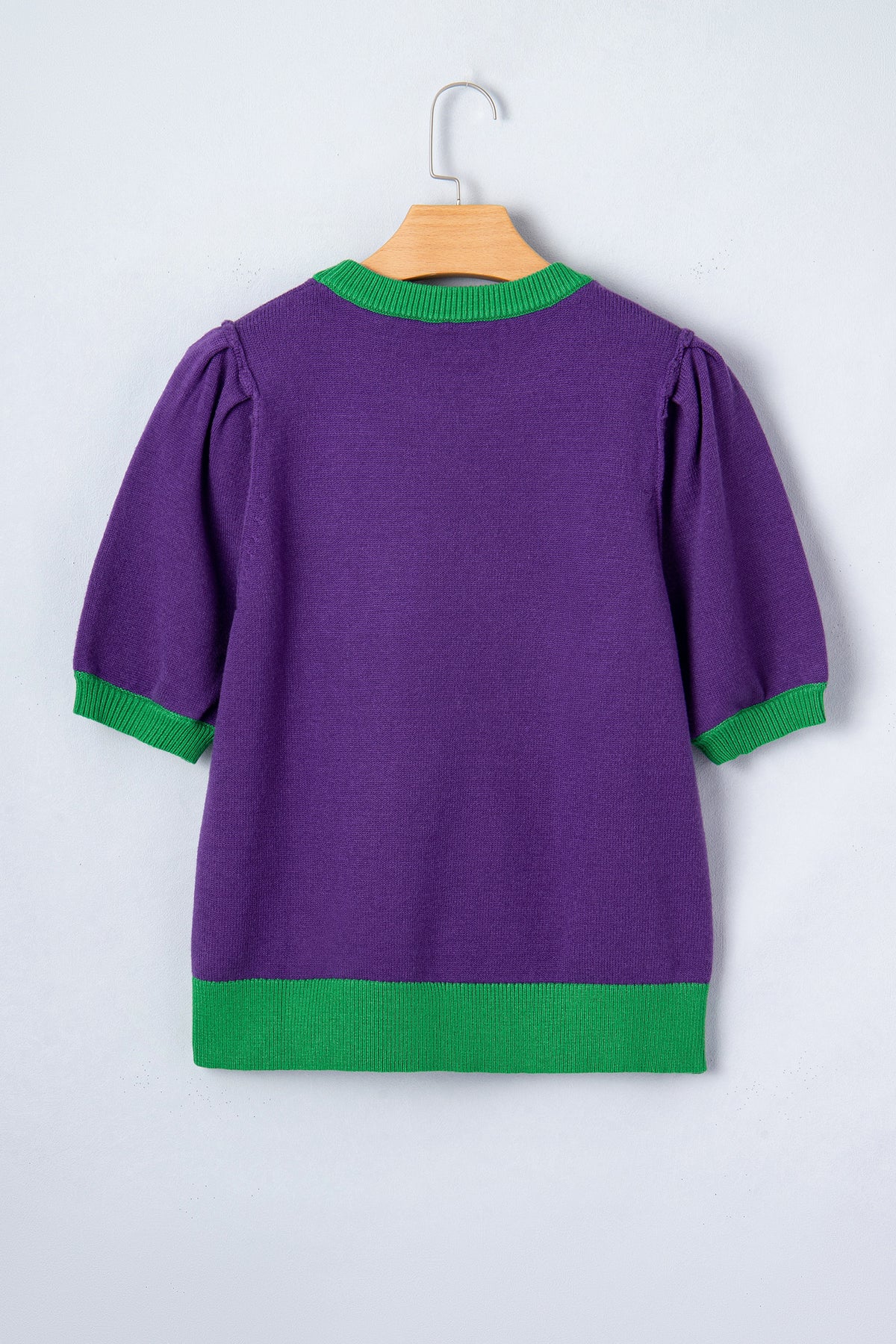 KaleaBoutique Comfortable Mardi Gras Tinsel Graphic Short Sleeve Sweater - KaleaBoutique.com