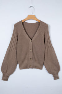KaleaBoutique Comfortable Mixed Texture Knit Button V Neck Sweater Cardigan - KaleaBoutique.com