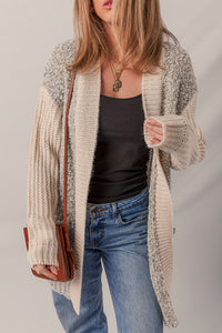 KaleaBoutique Comfortable Color Block Side Pockets Open Front Cardigan - KaleaBoutique.com