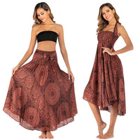 Women's Boho Print Two Ways to Wear Swing Maxi Skirt - KaleaBoutique.com