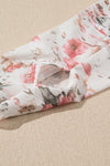 KaleaBoutique Floral Long Sleeve High Neck Sheath Mesh Top - KaleaBoutique.com