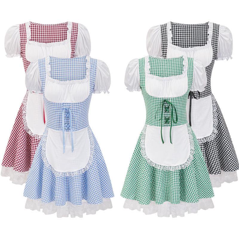 Halloween Retro Plaid Dress Beer Festival Costume - KaleaBoutique.com