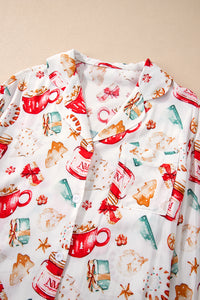 KaleaBoutique Comfortable Christmas Pattern Long Sleeve Shirt and Pants Pajama Set - KaleaBoutique.com