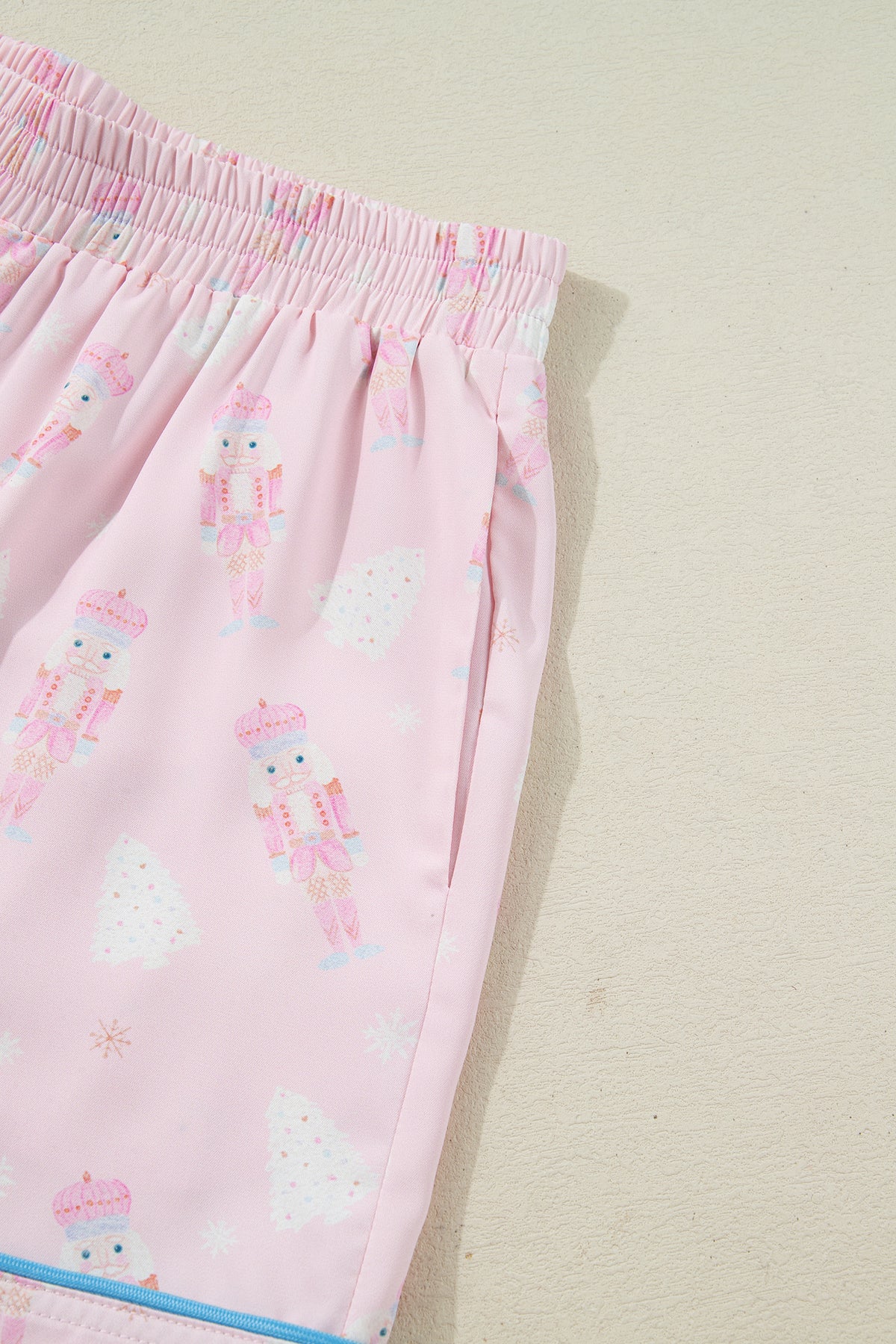 KaleaBoutique Stylish Bow Tie Front Christmas Nutcracker Long Sleeve Shirt Shorts Pajama Set - KaleaBoutique.com