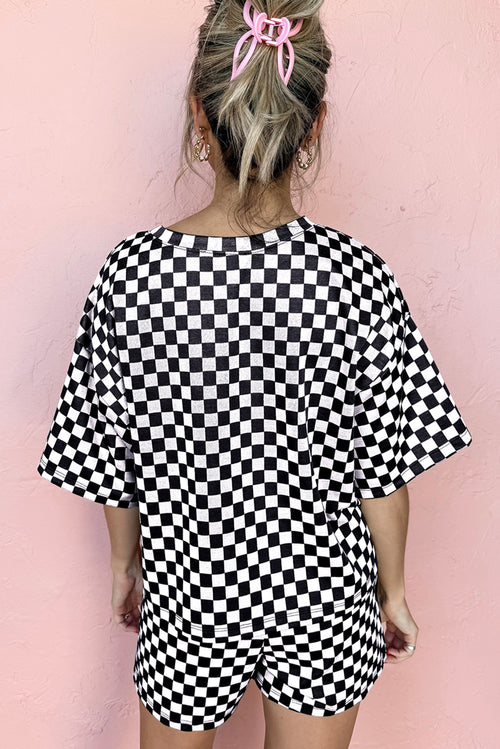 KaleaBoutique Stylish Checkered Top and Short Casual 2pcs Set - KaleaBoutique.com
