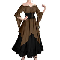 Retro Cosplay Halloween Pleated Corset Dress - KaleaBoutique.com