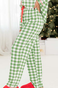 KaleaBoutique Comfortable Christmas Plaid Print Shirt and Pants Pajama Set - KaleaBoutique.com