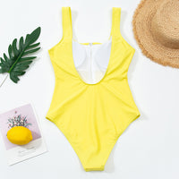 Women Scoop-Neck Zip-Front High Cut One-Piece Swimsuit - KaleaBoutique.com