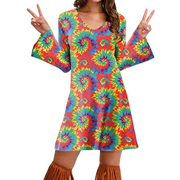 Hippie Clothing Print Dress Women - KaleaBoutique.com