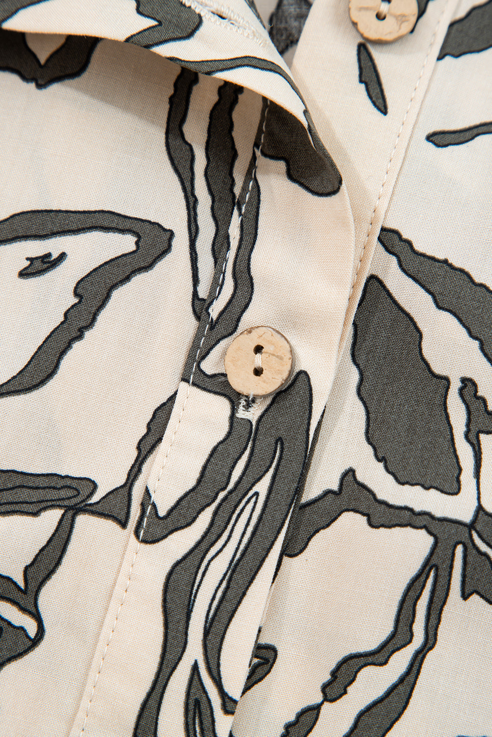 KaleaBoutique Stylish Floral Print Batwing Sleeve Buttoned Loose Fit Shirt - KaleaBoutique.com