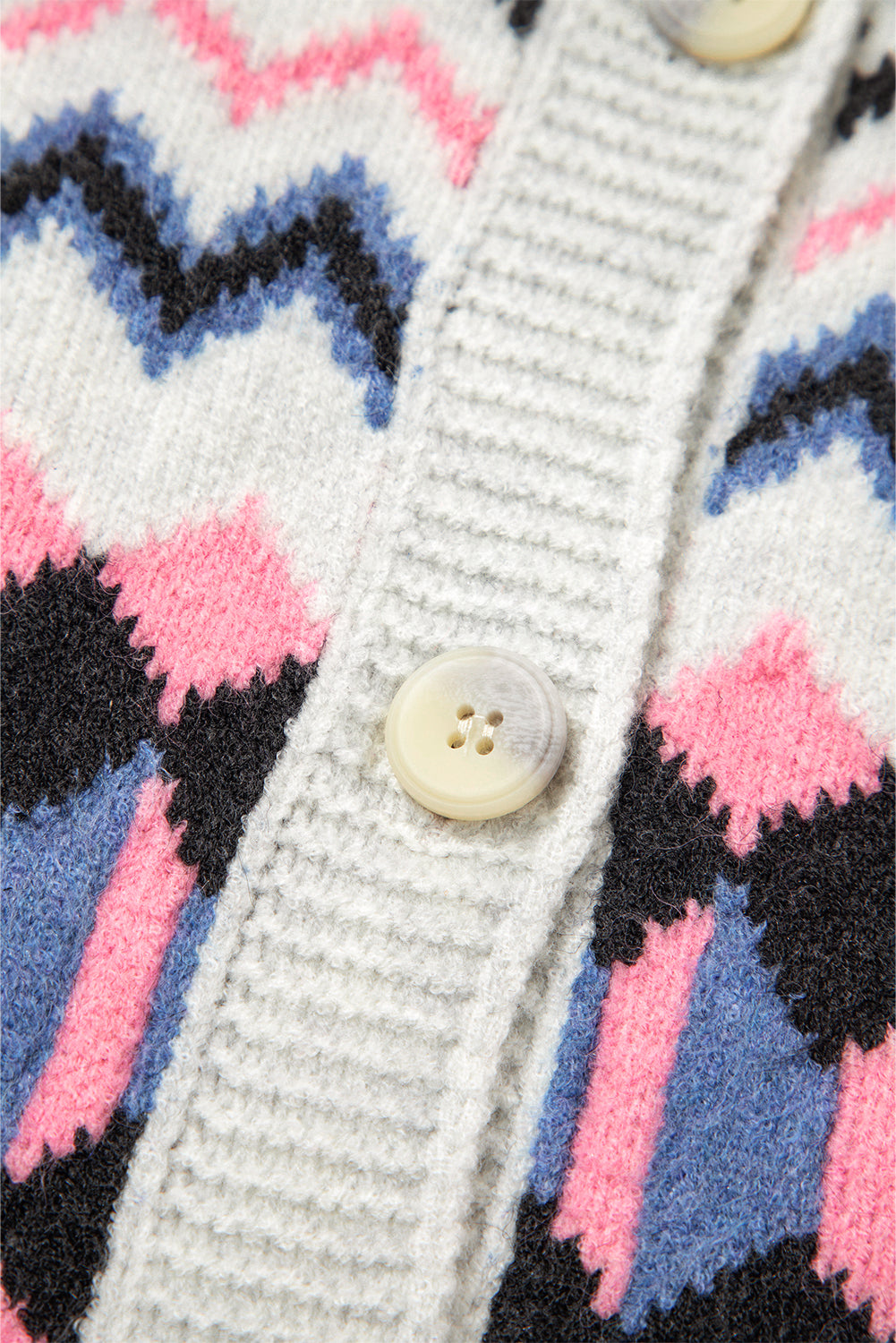 KaleaBoutique Stylish Geometric Button Up Sweater Cardigan - KaleaBoutique.com