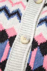 KaleaBoutique Stylish Geometric Button Up Sweater Cardigan - KaleaBoutique.com