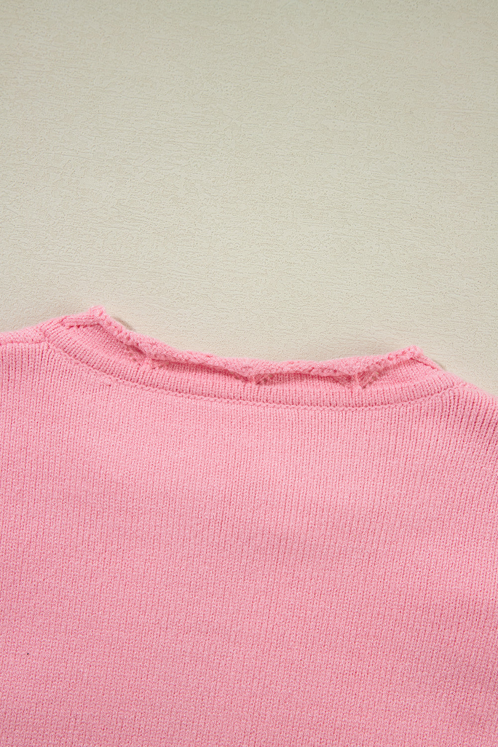 KaleaBoutique Flower Detail Knitted Notched Neck Sweater - KaleaBoutique.com