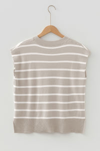 KaleaBoutique Stylish Side Slits Crewneck Short Sleeve Sweater Tee - KaleaBoutique.com