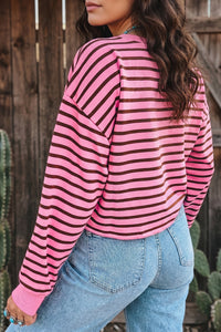KaleaBoutique Comfortable V Neck Drop Shoulder Long Sleeve Top - KaleaBoutique.com