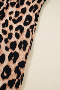 KaleaBoutique Stylish Leopard Print Smocked Detail Flowy Midi Dress - KaleaBoutique.com