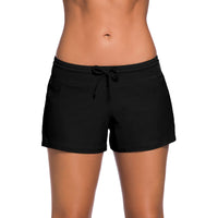 Women's Low-Rise Tie-Front Swim Shorts With Built-In Briefs - KaleaBoutique.com