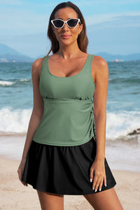 KaleaBoutique Stylish Scoop Neck Adjustable Tankini and Matching Skort Bathing Suit - KaleaBoutique.com