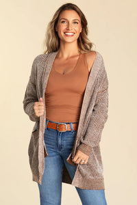 KaleaBoutique Comfortable Solid Open Knit Cardigan with Pockets - KaleaBoutique.com