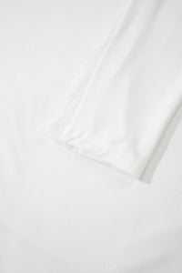 KaleaBoutique Stylish Lace Patchwork Round Neck Long Sleeve Top - KaleaBoutique.com