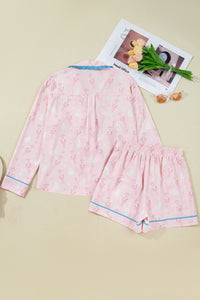 KaleaBoutique Stylish Bow Tie Front Christmas Nutcracker Long Sleeve Shirt Shorts Pajama Set - KaleaBoutique.com