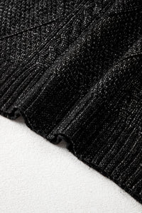KaleaBoutique Stylish Cable Knit Drop Shoulder Loose Fit Sweater Dress - KaleaBoutique.com
