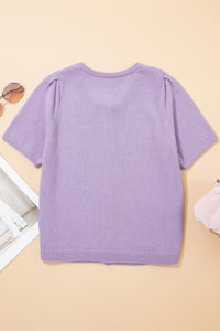 KaleaBoutique Comfortable Short Sleeve Soft Cardigan Sweater T Shirt - KaleaBoutique.com