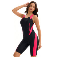 Women Colorblock Scoop-Neck One-Piece Swimsuit with Shorts - KaleaBoutique.com