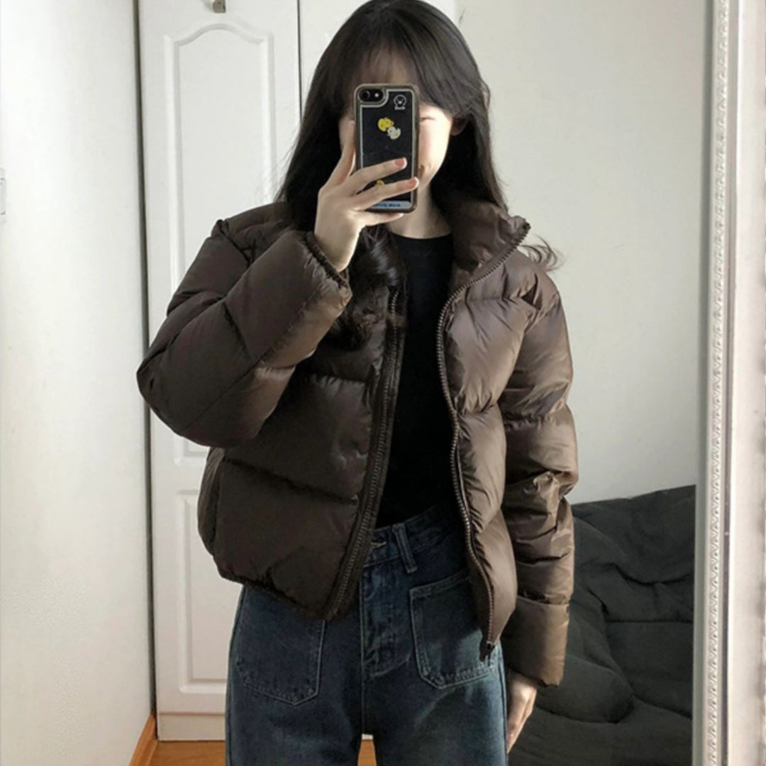 Women’s Short Loose-Fit Puffer Jacket - KaleaBoutique.com