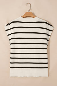 KaleaBoutique Stylish Side Slits Crewneck Short Sleeve Sweater Tee - KaleaBoutique.com
