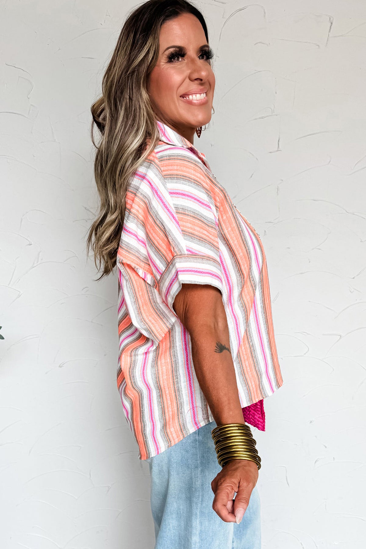 KaleaBoutique Stylish Button up Short Sleeve Shirt - KaleaBoutique.com