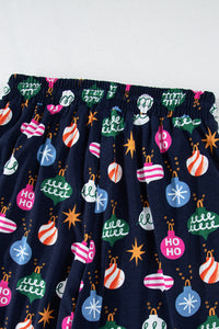 KaleaBoutique Stylish Colorful Christmas Lights Print Shirt and Pants Pajama Set - KaleaBoutique.com
