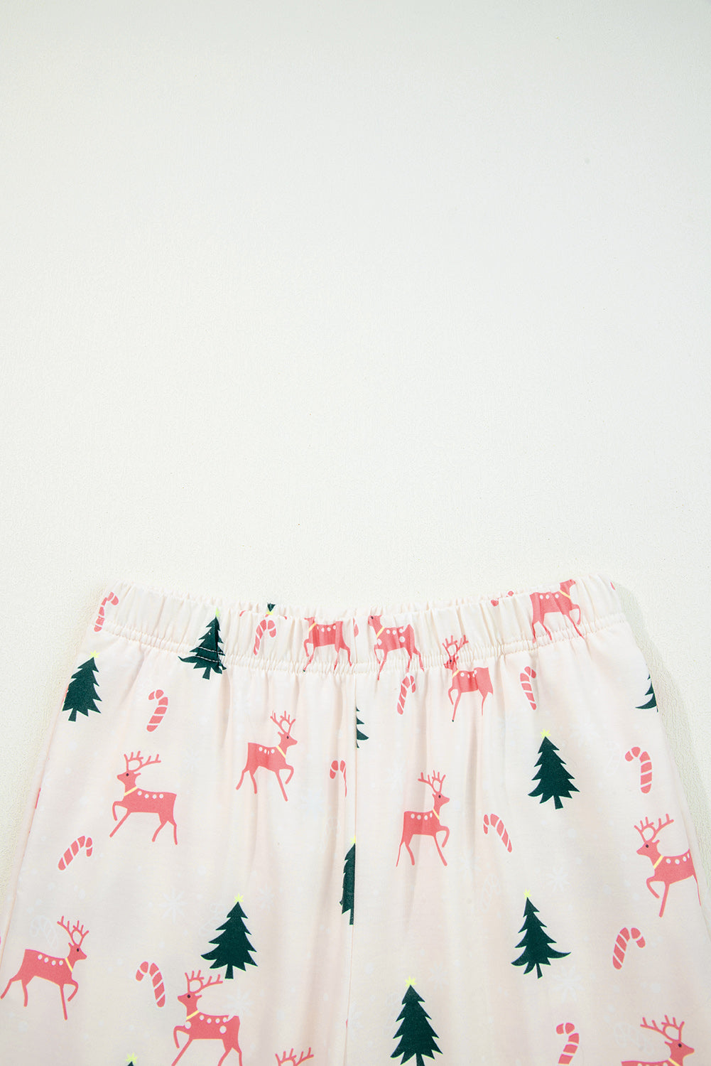 KaleaBoutique Comfortable Bow Christmas Tree Print Contrast Striped Banding 2pcs Lounge Set - KaleaBoutique.com