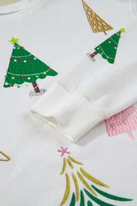 KaleaBoutique Stylish Multi Christmas Tree Long Sleeve Top and Shorts 2pcs Lounge Set - KaleaBoutique.com