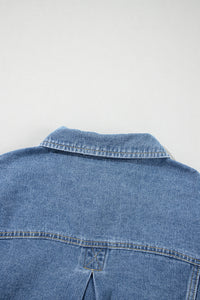 KaleaBoutique Stylish Classic Washed Oversize Pocketed Denim Jacket - KaleaBoutique.com