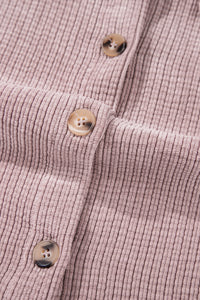 Corduroy Flap Pocket Button Up Shacket - KaleaBoutique.com