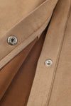 KaleaBoutique Fringe Trim Plus Size Suede Shacket - KaleaBoutique.com